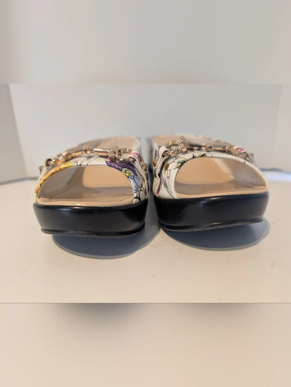 Helen's Heart Sz.7 Floral  Platform Slides - Picture 12 of 13